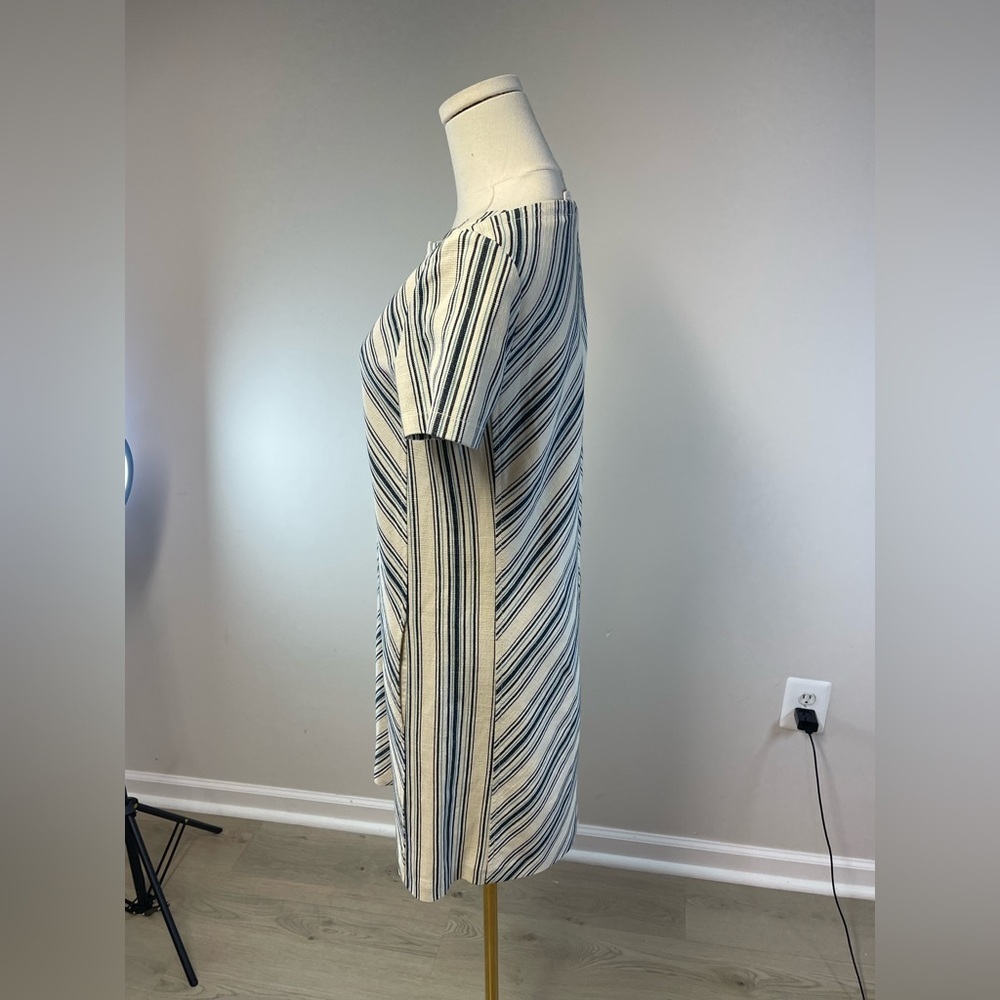 See By Chloe Cotton Linen Mix Stripe Shift Dress - Picture 9 of 16